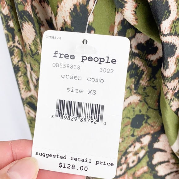 Free People Say You Love Me Minidress in Green - Picture 11 of 15